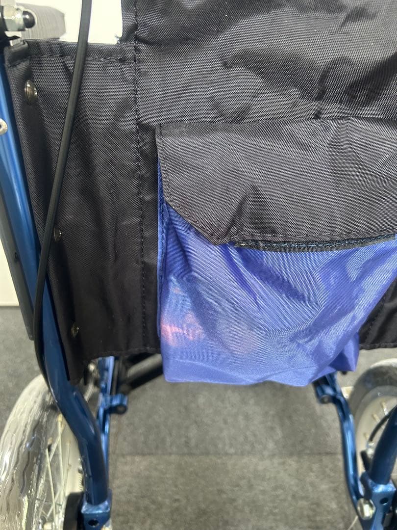 キャリカル PMS-2BU 介助用 ブルー 車椅子 軽量 コンパクト