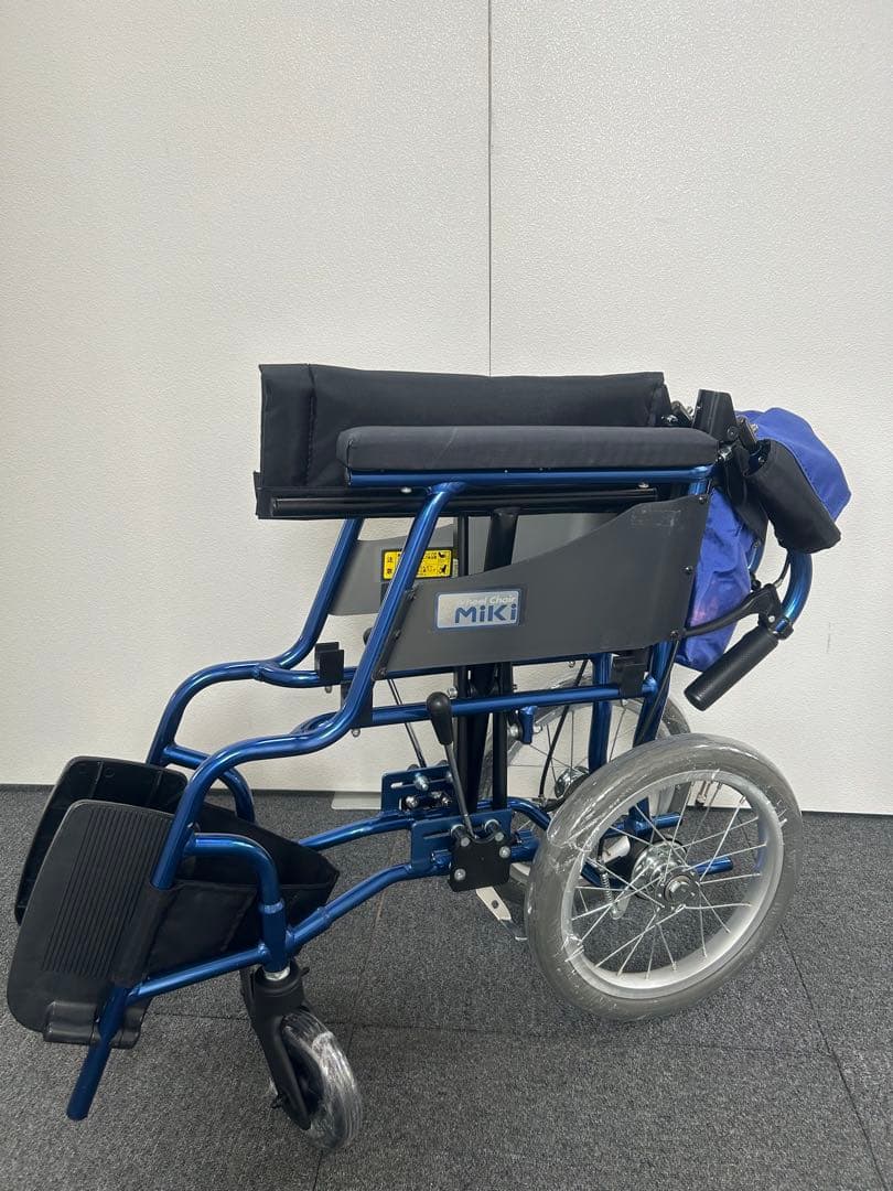 キャリカル PMS-2BU 介助用 ブルー 車椅子 軽量 コンパクト
