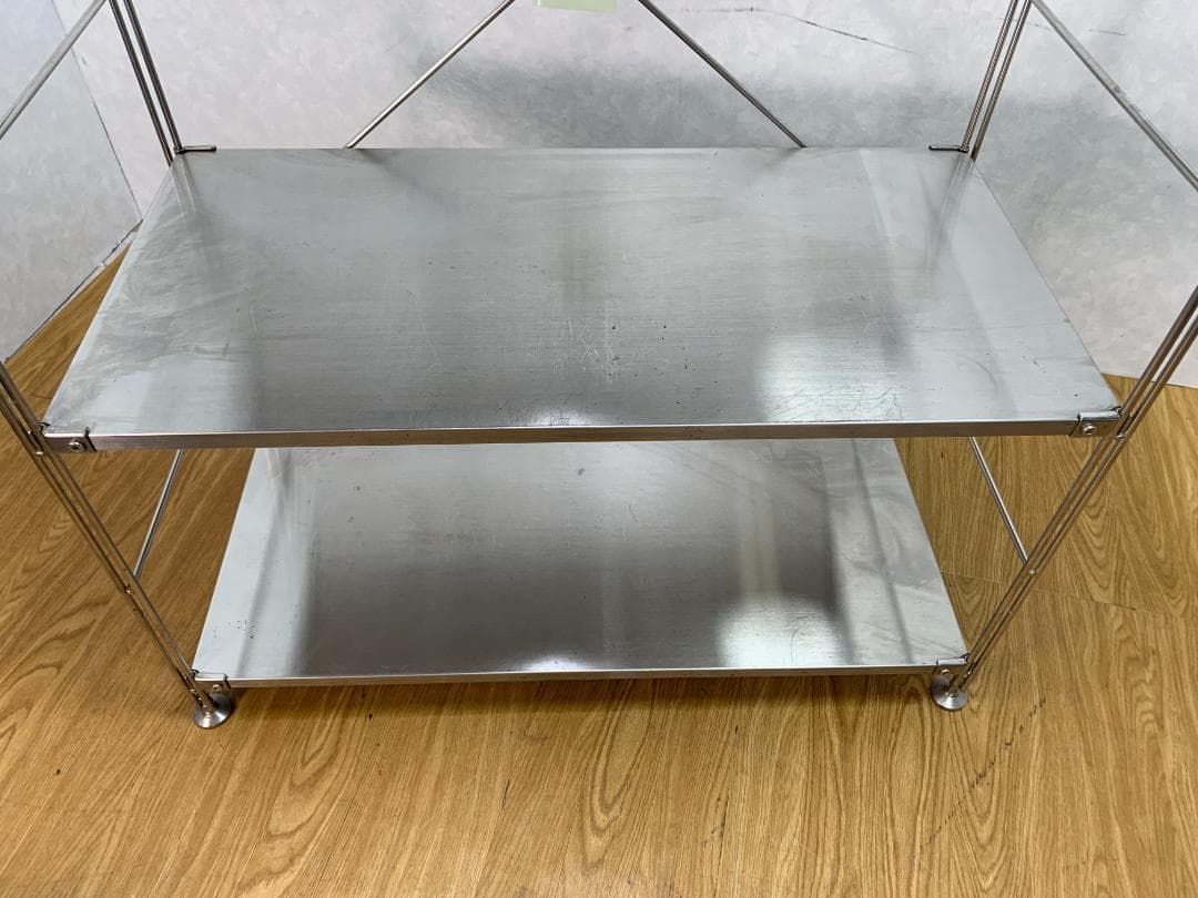 Y☆818 無印良品 ステンレスユニットシェルフ ステンレス棚セット ワイド 中