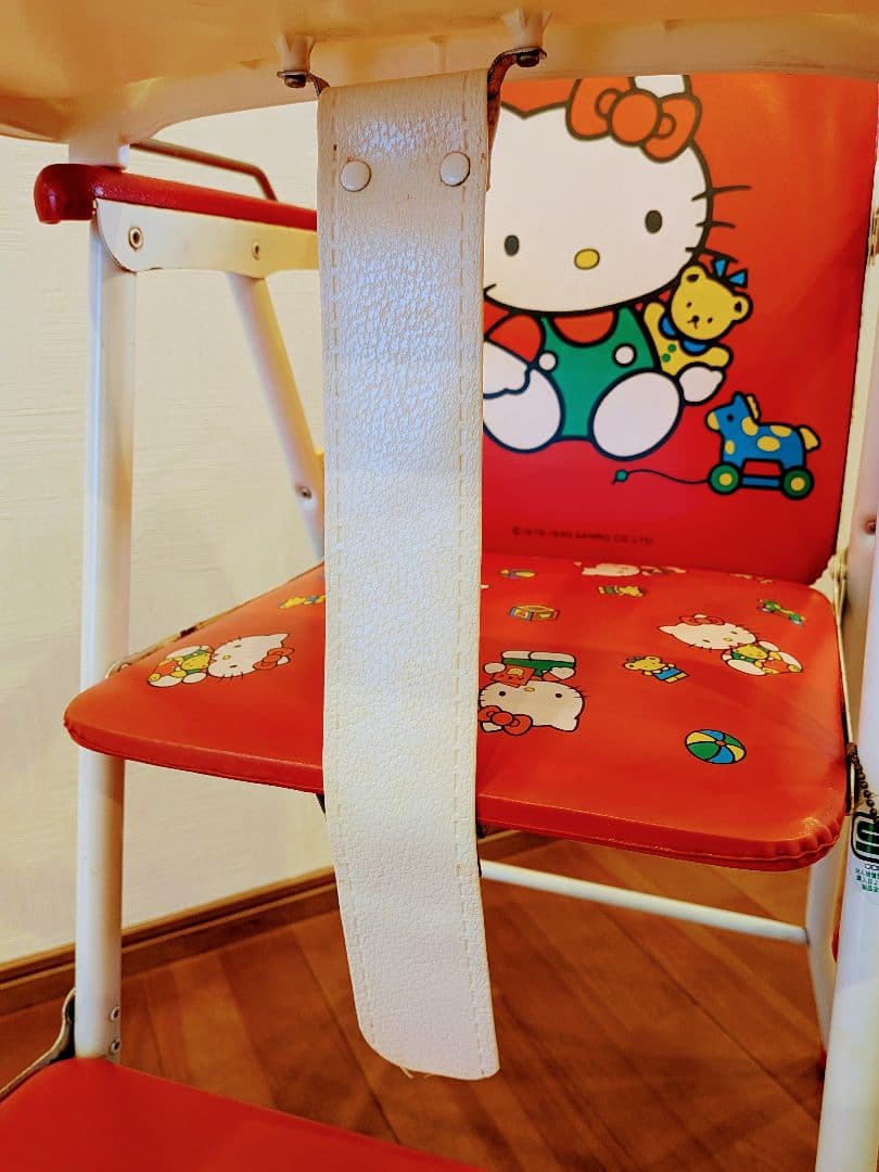 ハローキティ 1990年 レトロ キッズチェア ハイチェア 子供椅子 希少