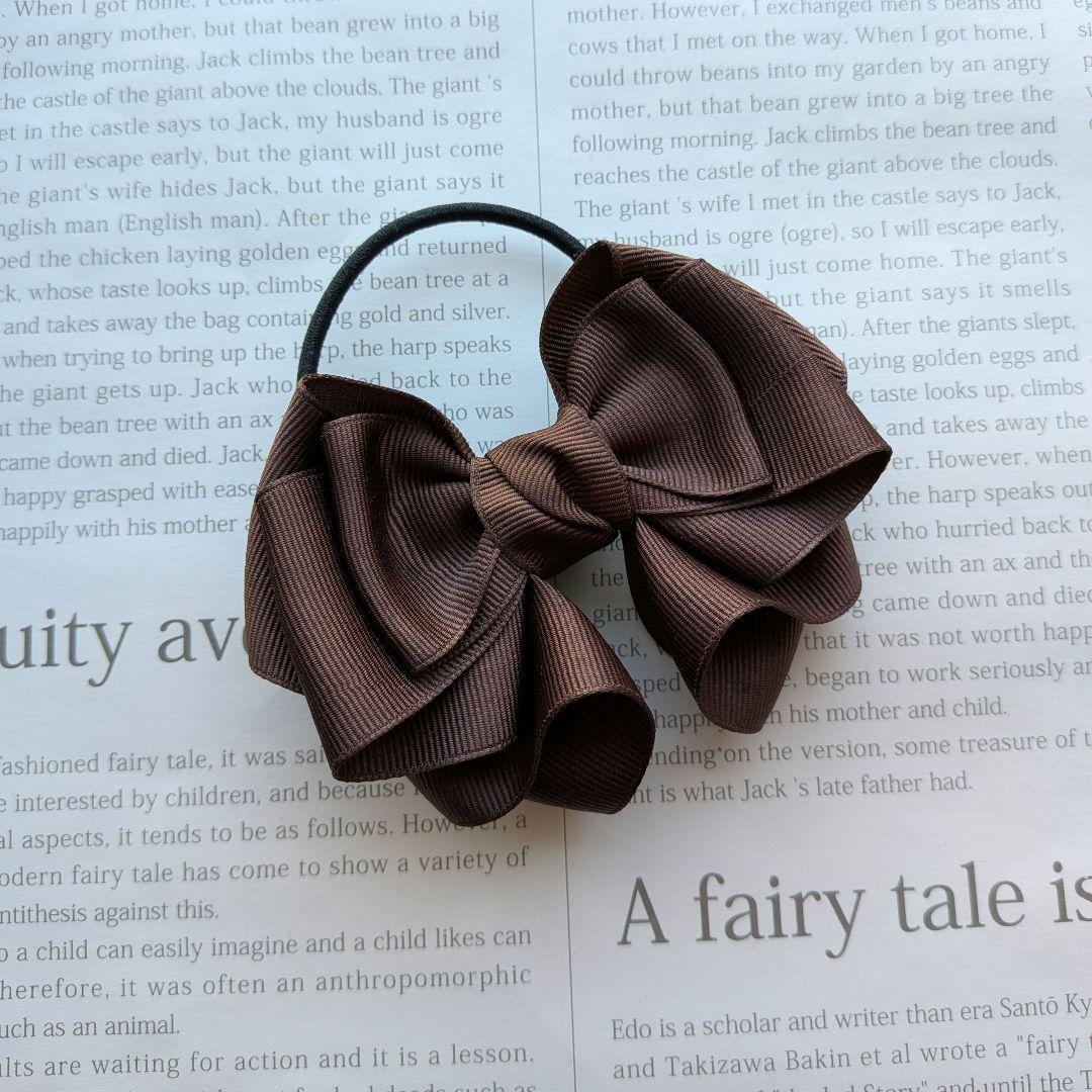 リボン ヘアゴム♡riana ribbon♡ふんわり 卒業 入学式♡ハンドメイド
