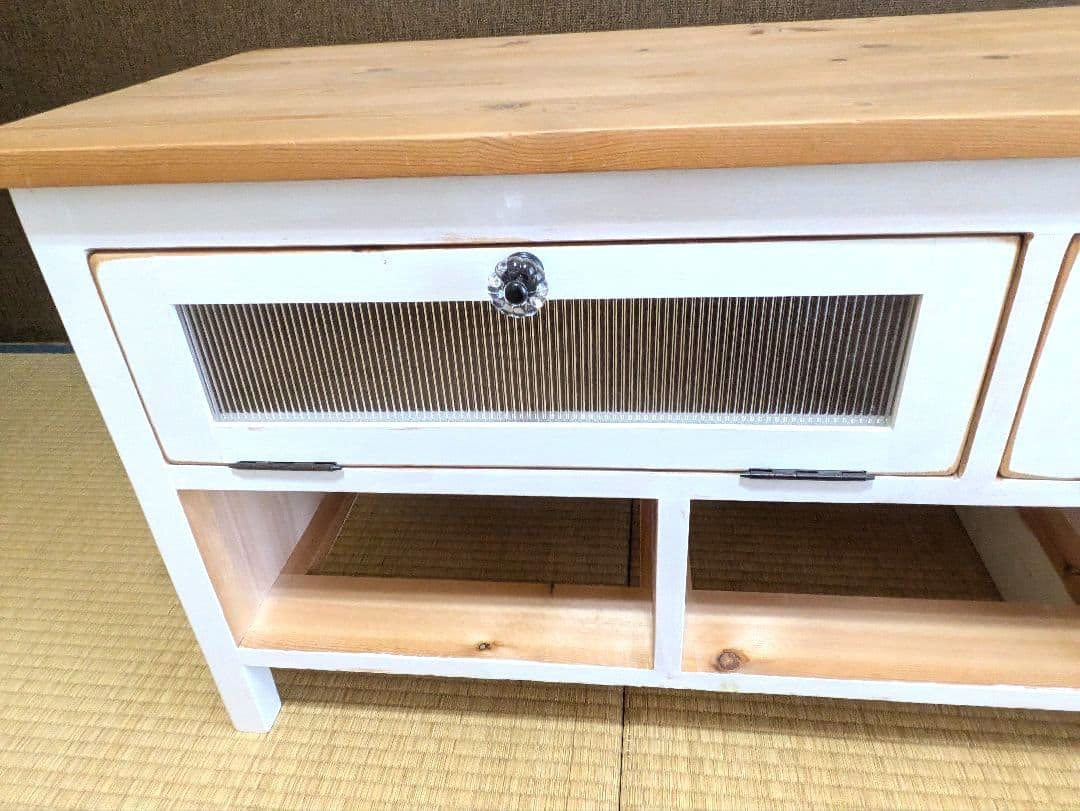 シャビーなテレビボード　140ｃｍ　アンティーク　ホワイト♪