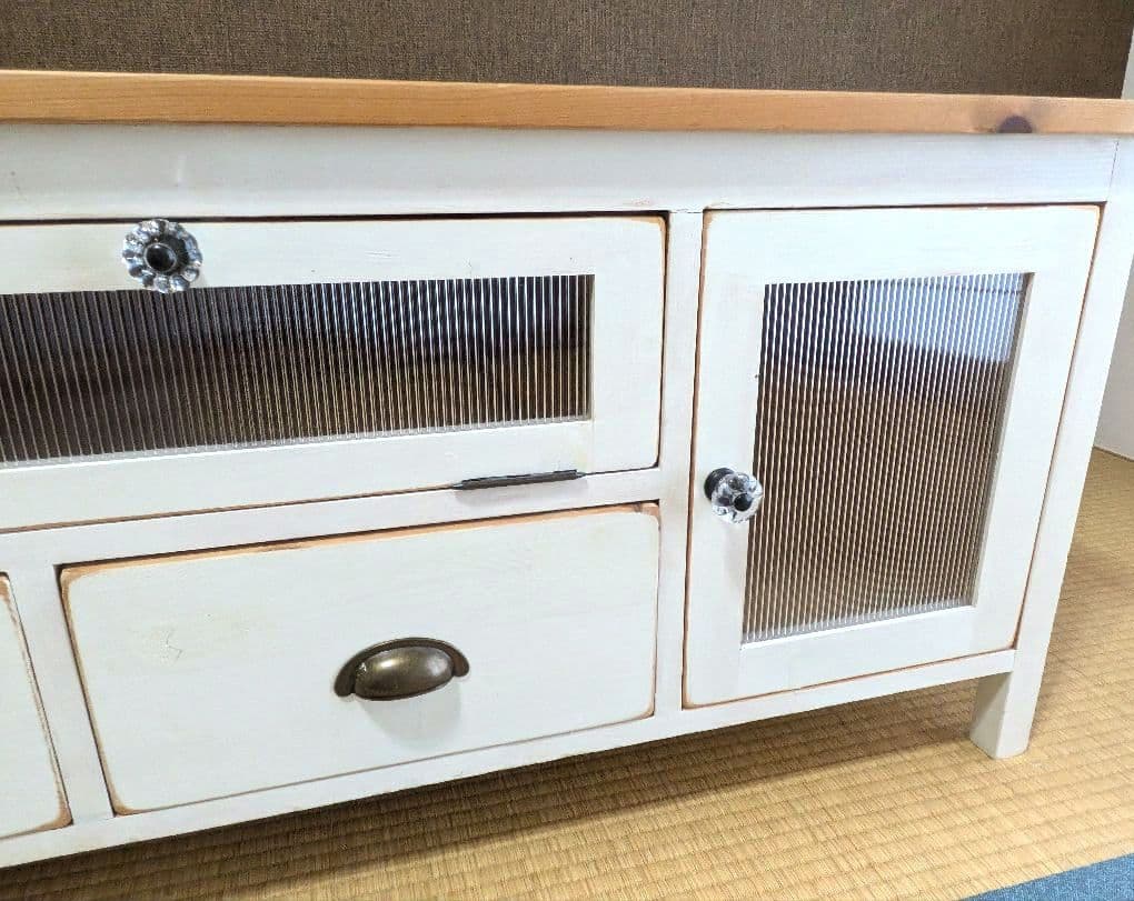 シャビーなテレビボード　140ｃｍ　アンティーク　ホワイト♪