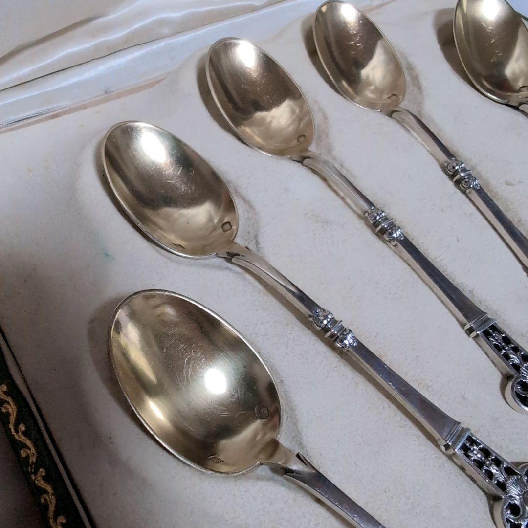 【希少♪】 カルディヤック スプーン 6本セット ルネサンス 純銀 伯爵家注文品