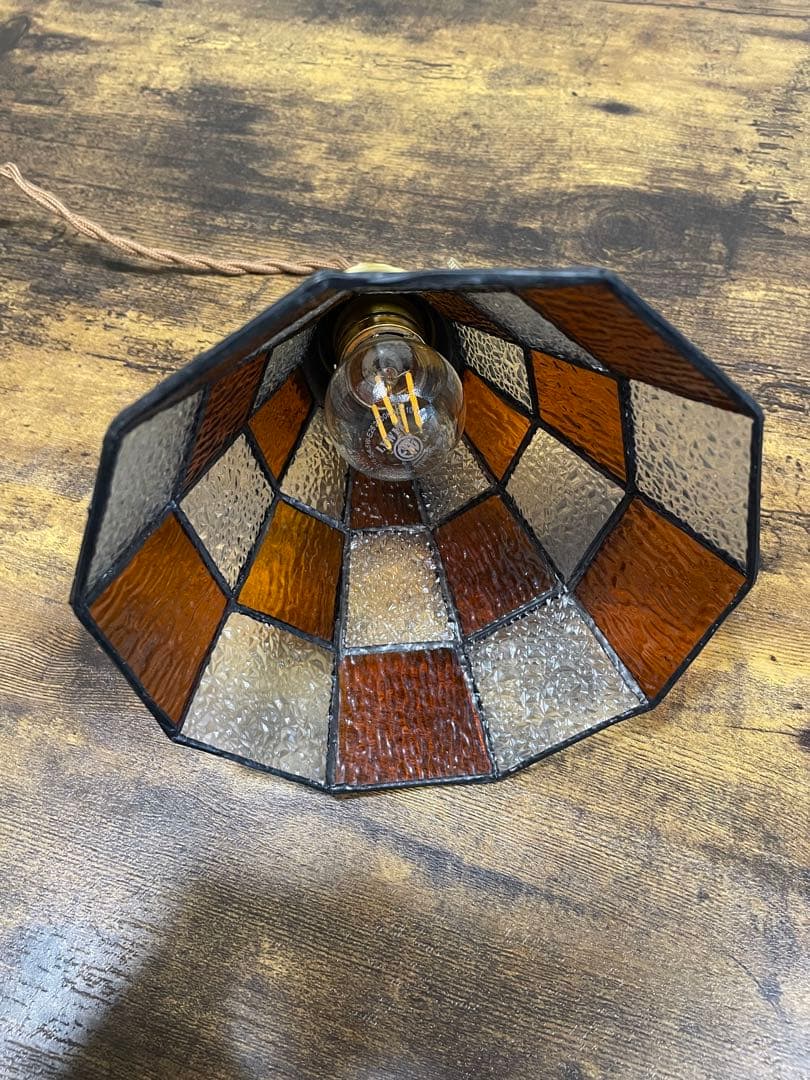 ステンドグラス風ペンダントライト　4個セット