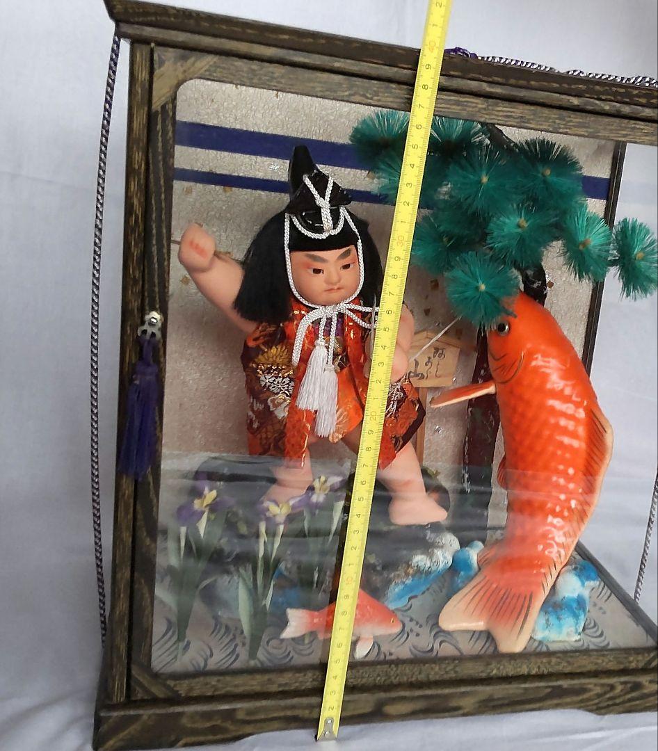 五月人形　出世金太郎　鯉釣り（あしがら山）ケース入　昭和レトロ　アンティーク