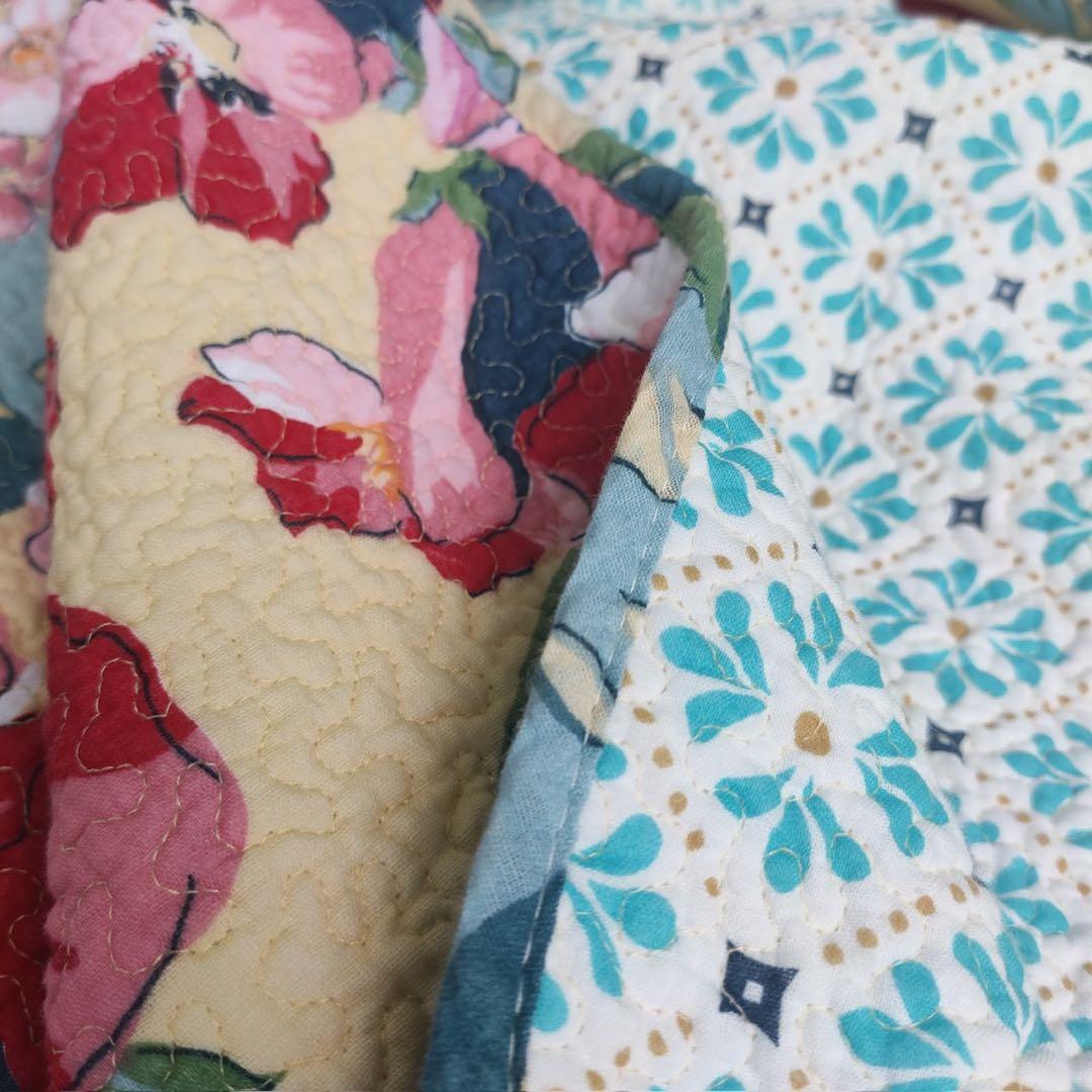 キルトベッドカバー3点セット綿マルチカバー キルティング 641