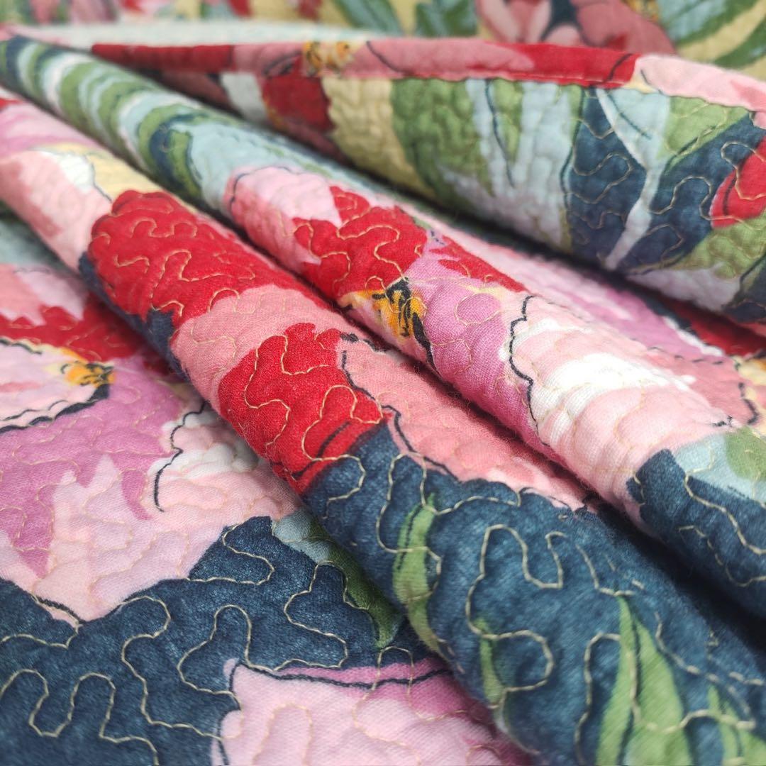 キルトベッドカバー3点セット綿マルチカバー キルティング 641