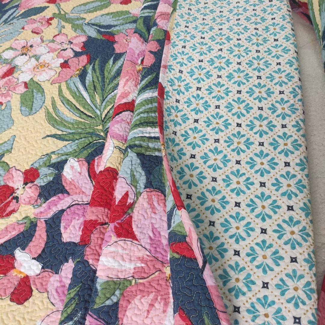 キルトベッドカバー3点セット綿マルチカバー キルティング 641