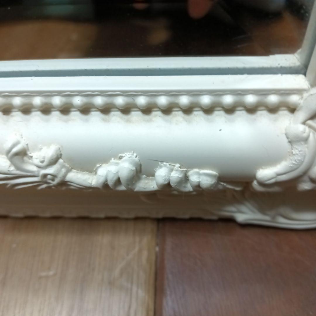 アンティーク ウォールミラー 壁掛け 鏡 シャビー 高級感 姿見 52×72