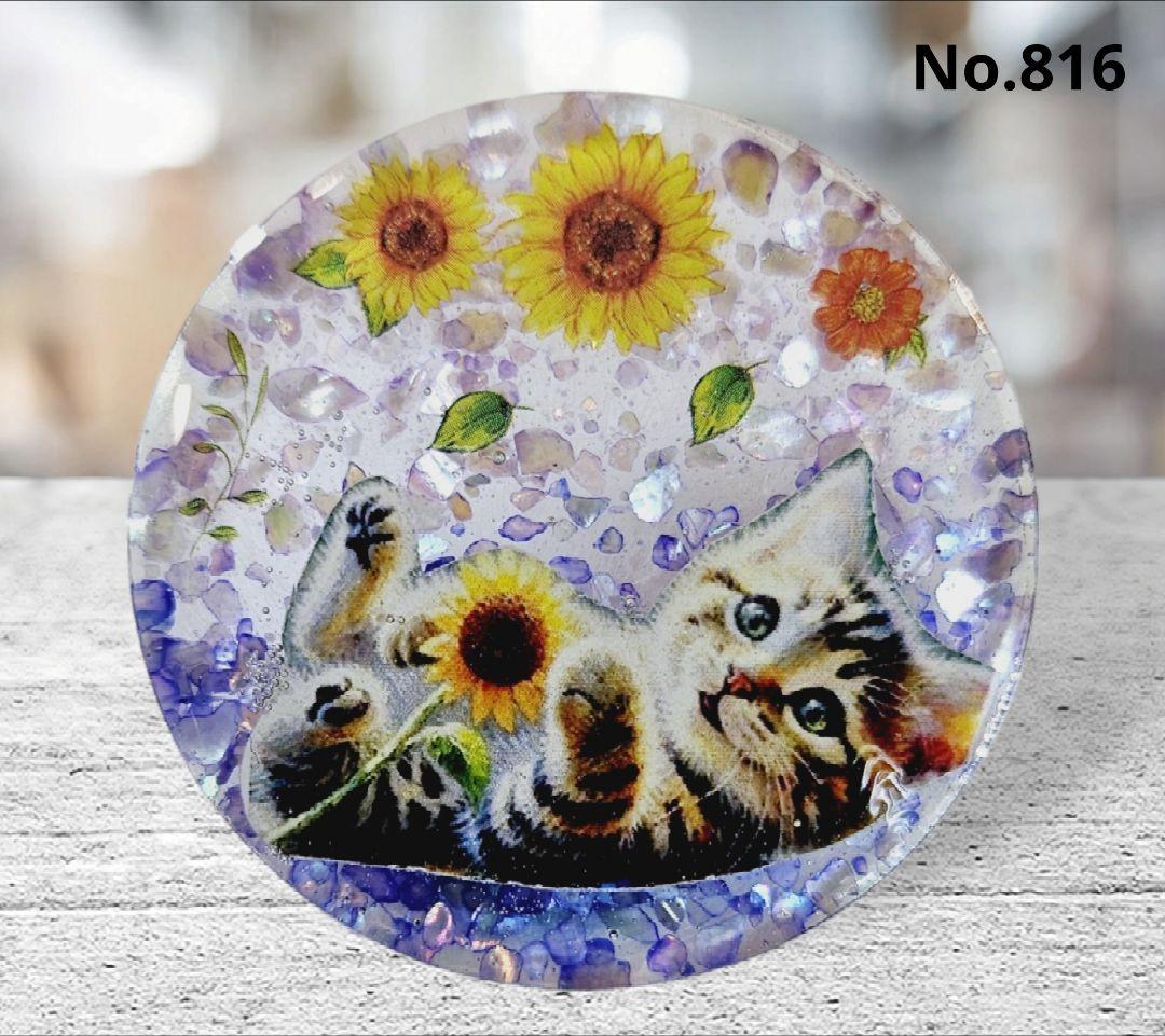 NO.462❤猫と雪だるま⛄❤レジンヘアゴム ブローチ