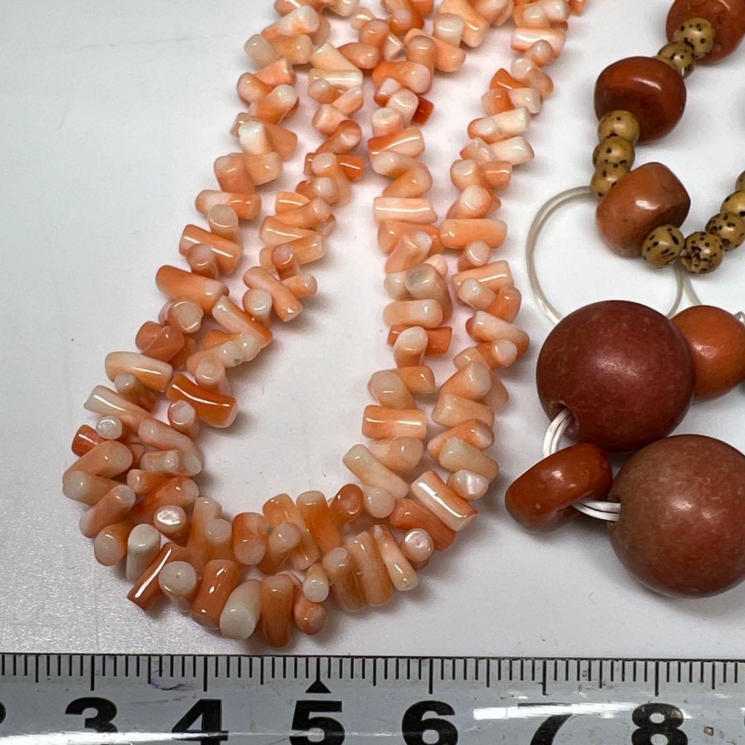 本赤珊瑚　ネックレス　アクセサリー色々　86g タニサ　東さ8-0131☆2F