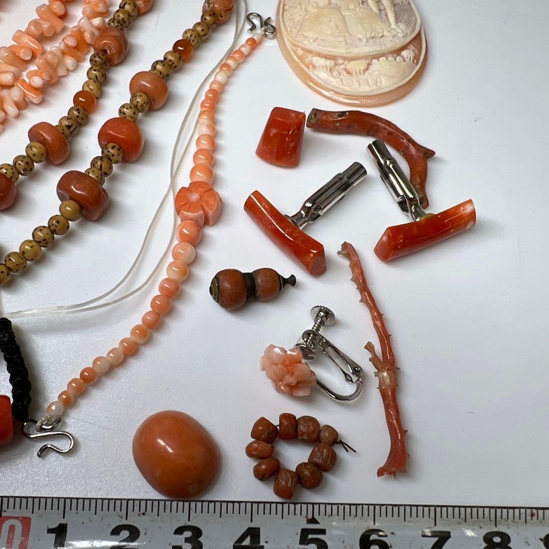 本赤珊瑚　ネックレス　アクセサリー色々　86g タニサ　東さ8-0131☆2F