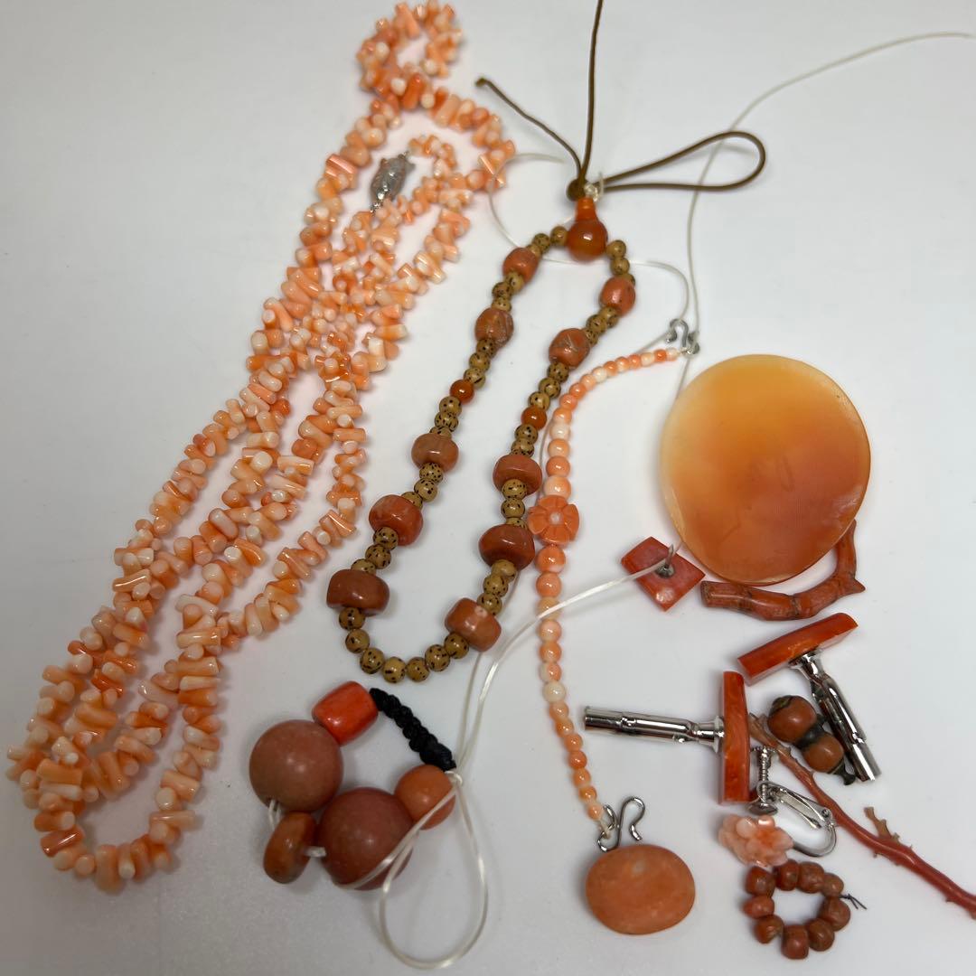 本赤珊瑚　ネックレス　アクセサリー色々　86g タニサ　東さ8-0131☆2F
