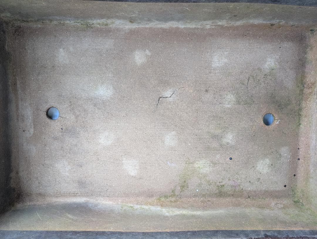 大型 盆栽鉢 65cm 平鉢 彫刻入り 長方形盆栽鉢 匿名配送