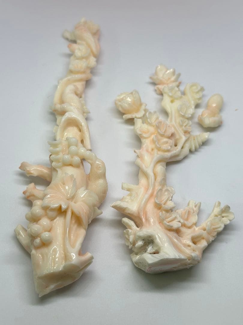 在庫処分　天然珊瑚彫刻壊れ　約215g