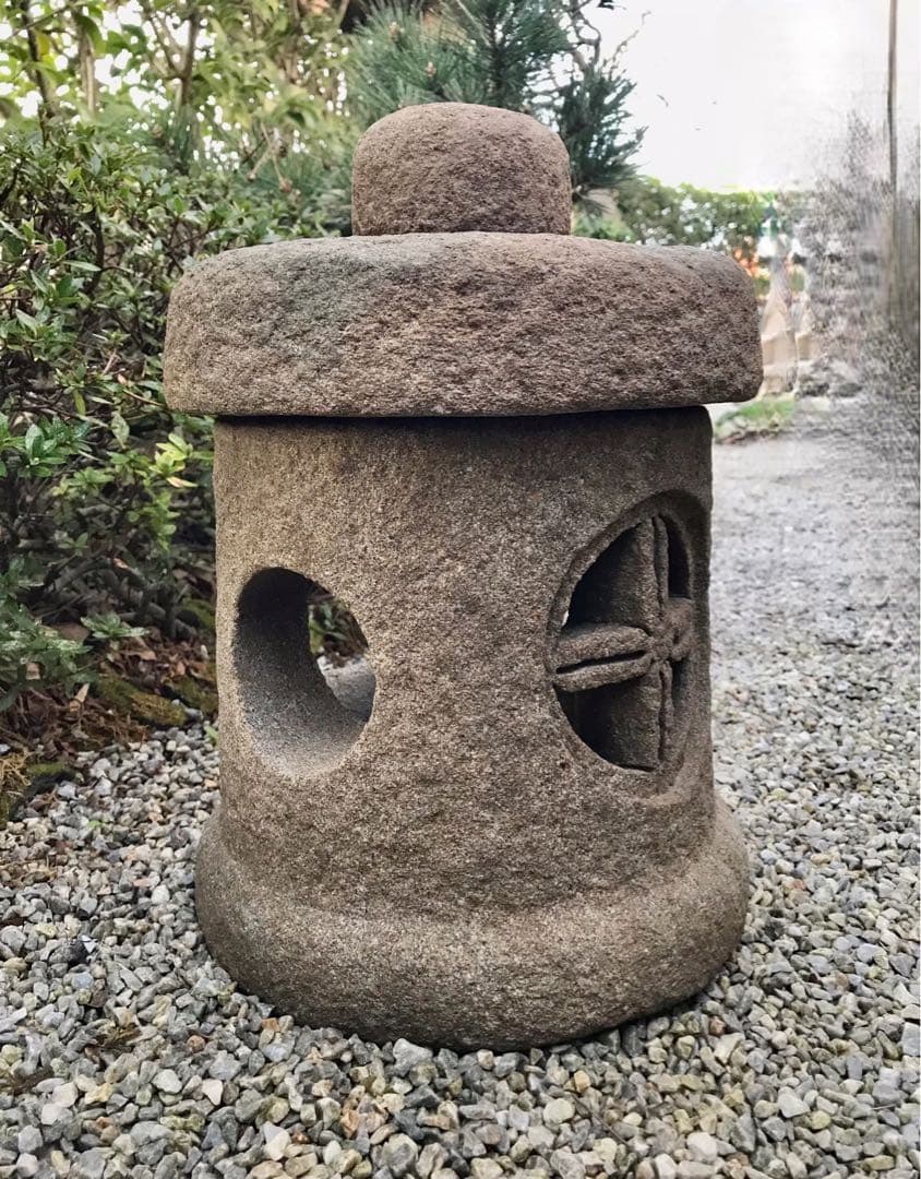 【茶庭石灯篭・坪庭灯篭・オブジェ・庭石】ガーデニング造園水石飾り石箱庭