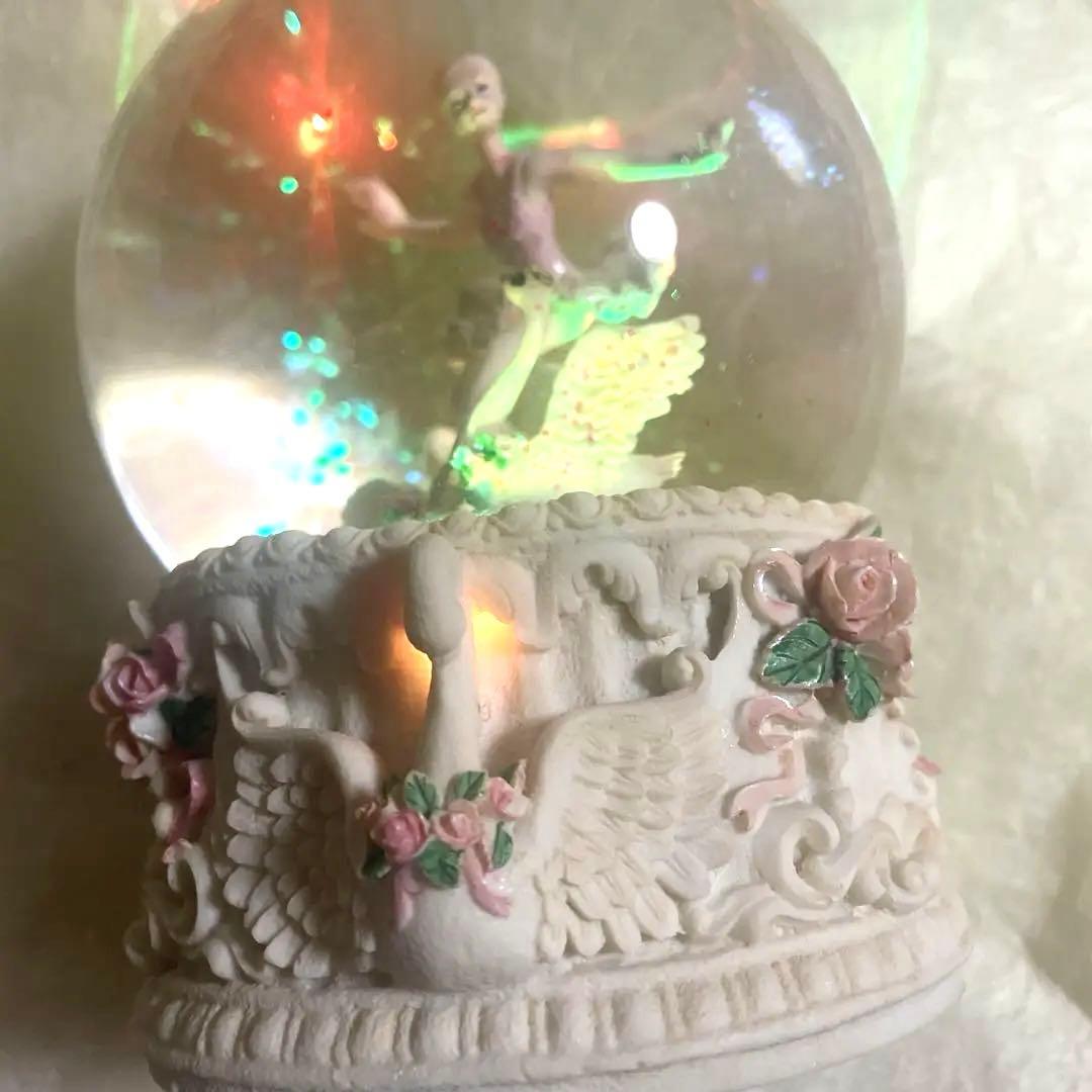 バレリーナオルゴール スノードーム　白鳥　天空の城　ラュピタ