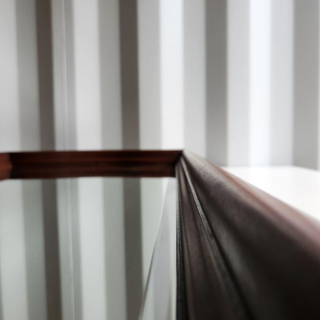 美品 ヴィンテージ　マホガニー材　ウォールミラー 壁掛け鏡 天然木 鏡