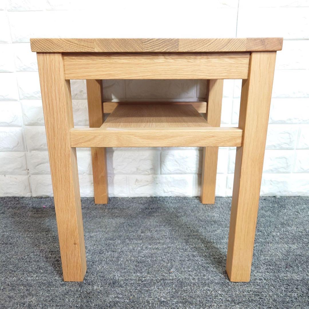無印良品 無垢材 サイドテーブル ベンチ オーク材 椅子 F006