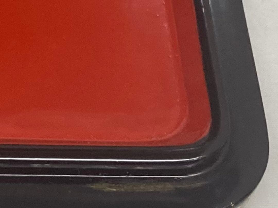 B519b「黒漆塗沈金菊尽 二段重箱」木製　輪島塗　紙箱　お節料理