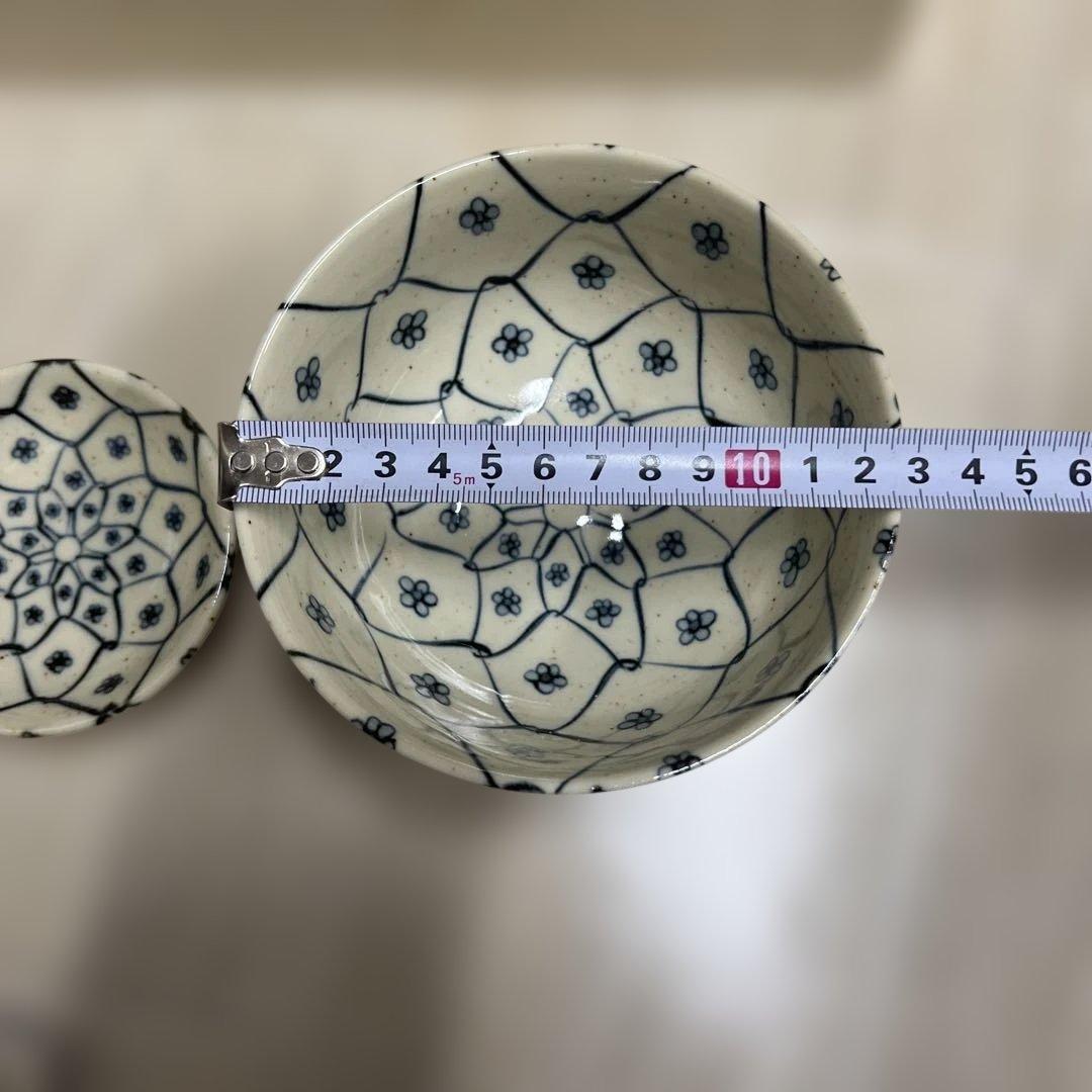 ▲奥A3▲絵変わり　小皿付お好み腕　丼　茶碗　和光園　焼き物　5個セット