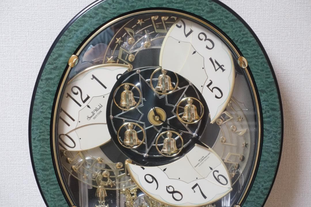 RHYTHM スモールワールド からくり時計 4MN452RH 電波時計