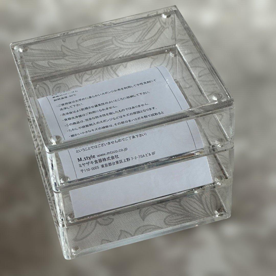 アクリル製重箱 透明三層