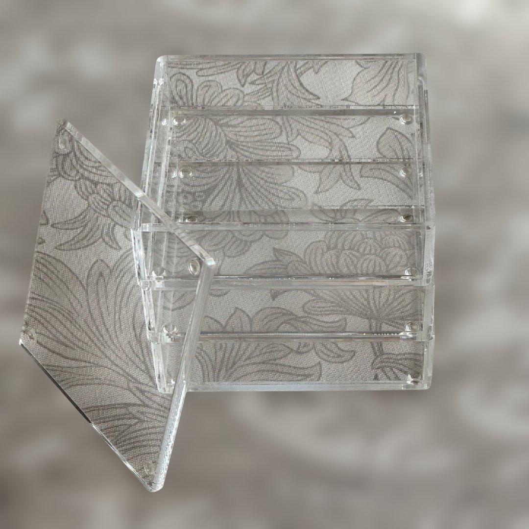 アクリル製重箱 透明三層