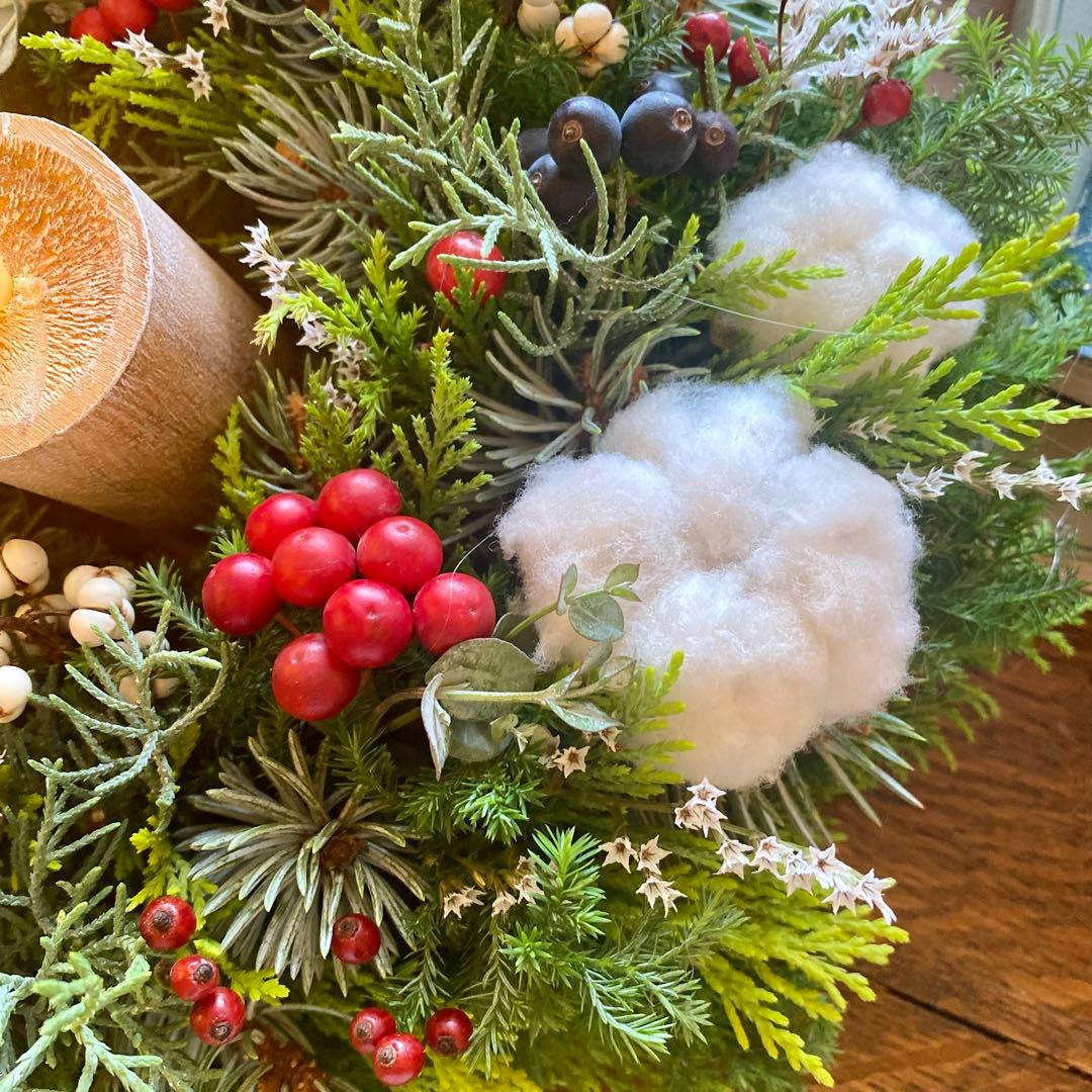 ⚠️専用品⚠️ モミの木 と迎える クリスマス 雪降る森の リース 30