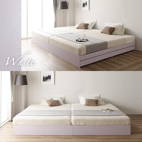 ベッド ホワイト シングル ベッドフレームのみds-2333065