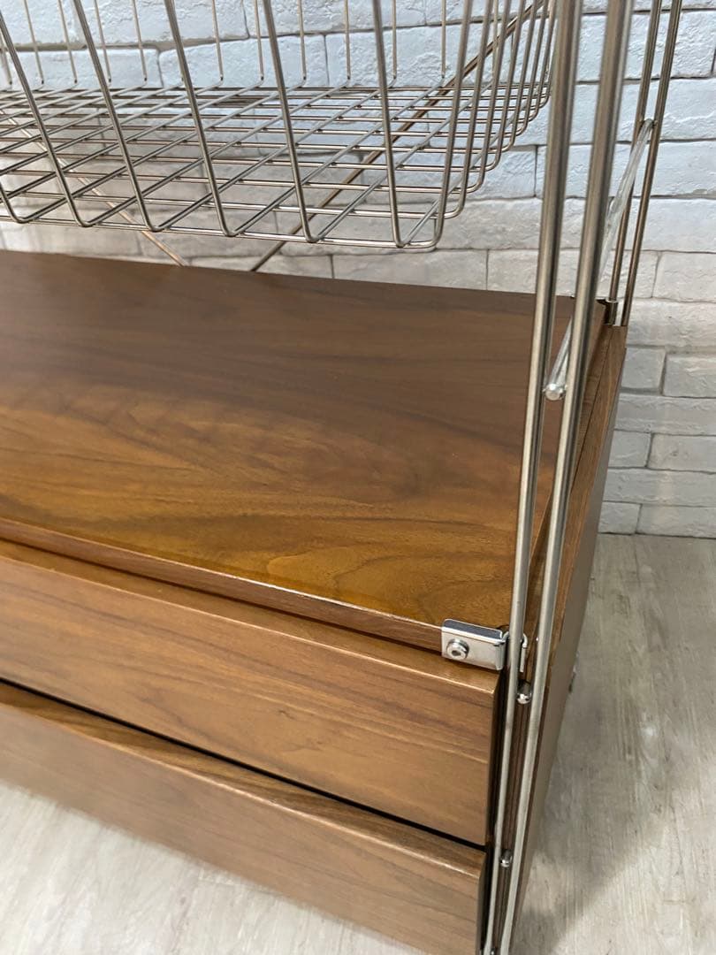 【東京都23区配送無料】無印　スチール　ユニットシェルフ　ウォルナット　棚　収納