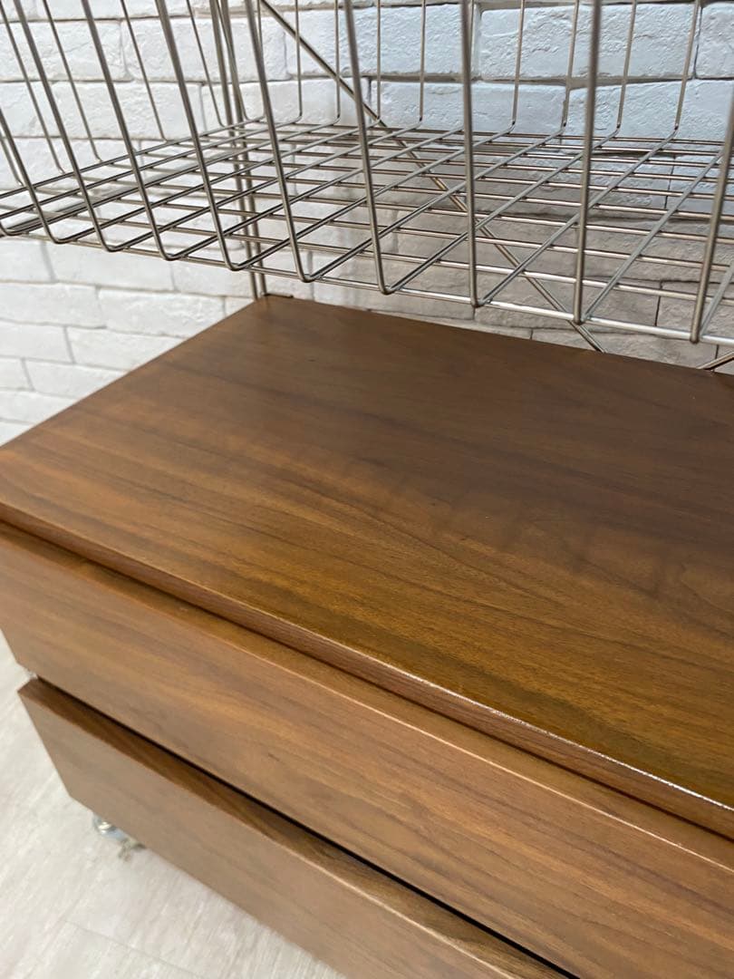 【東京都23区配送無料】無印　スチール　ユニットシェルフ　ウォルナット　棚　収納