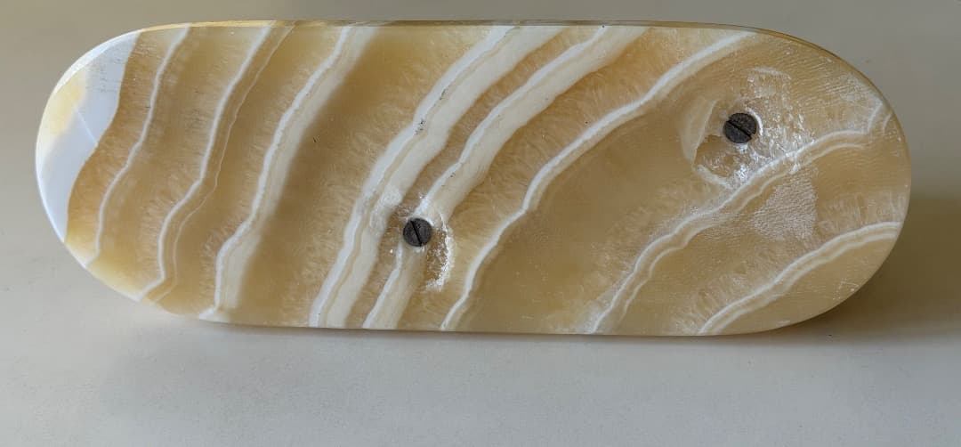 ヴィンテージ真鍮製スフィンクス像 エジプト大理石台座彫刻