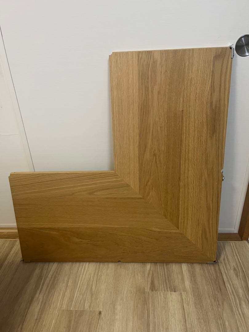 無印良品 ステンレスユニットシェルフ・追加棚・コーナータイプ／オーク材