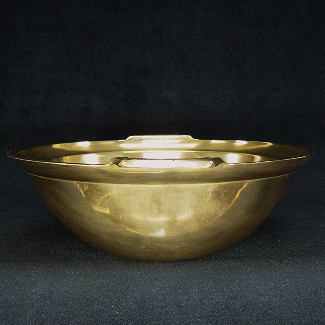 平井鋳造所 砲金鍋 水たき鍋 3.70kg 在銘 美品 化粧箱