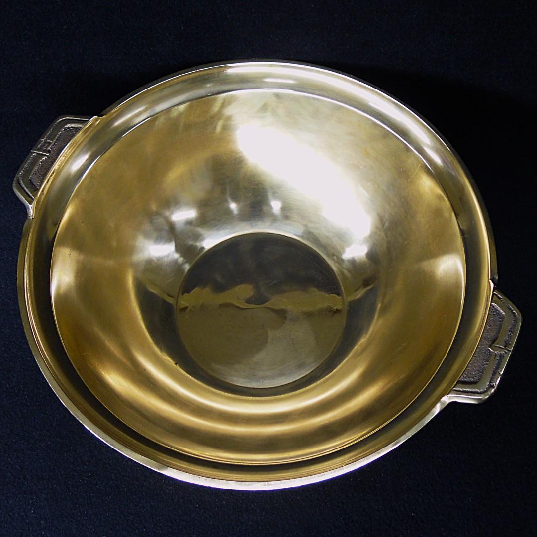 平井鋳造所 砲金鍋 水たき鍋 3.70kg 在銘 美品 化粧箱