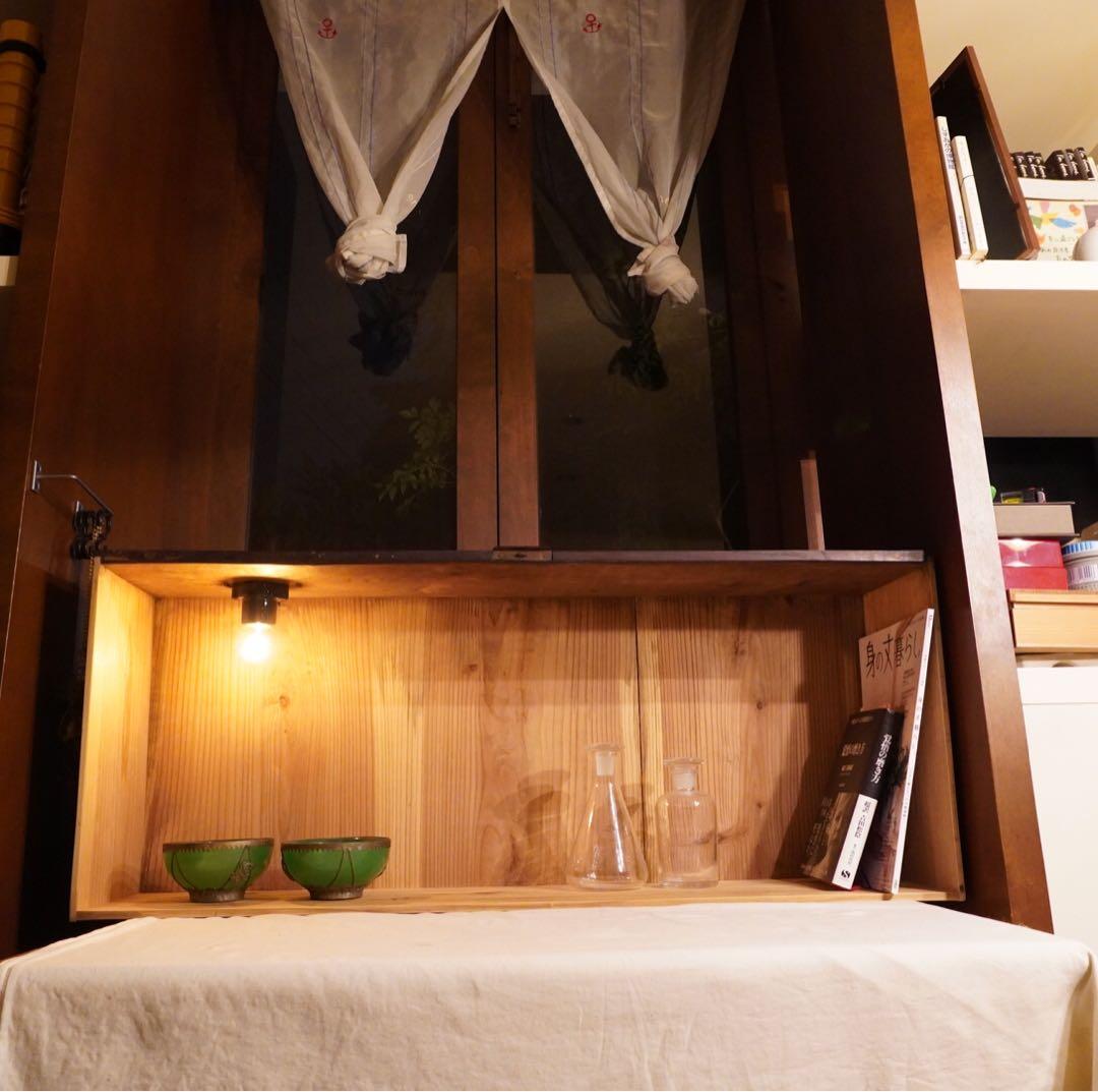 《 古民家cafeの 照明　》スタンドライトフィラメントLED 漆塗 什器