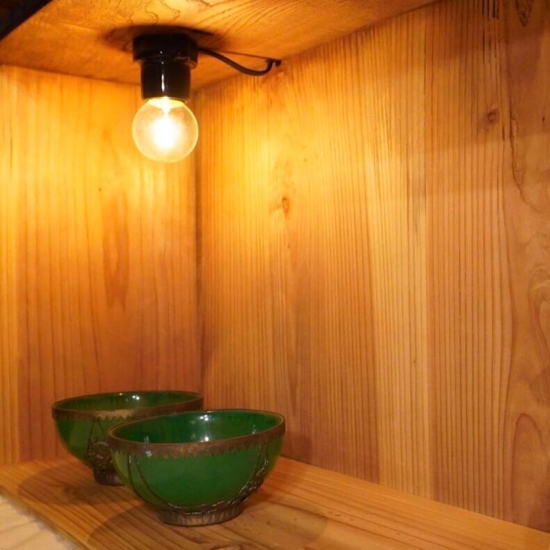 《 古民家cafeの 照明　》スタンドライトフィラメントLED 漆塗 什器