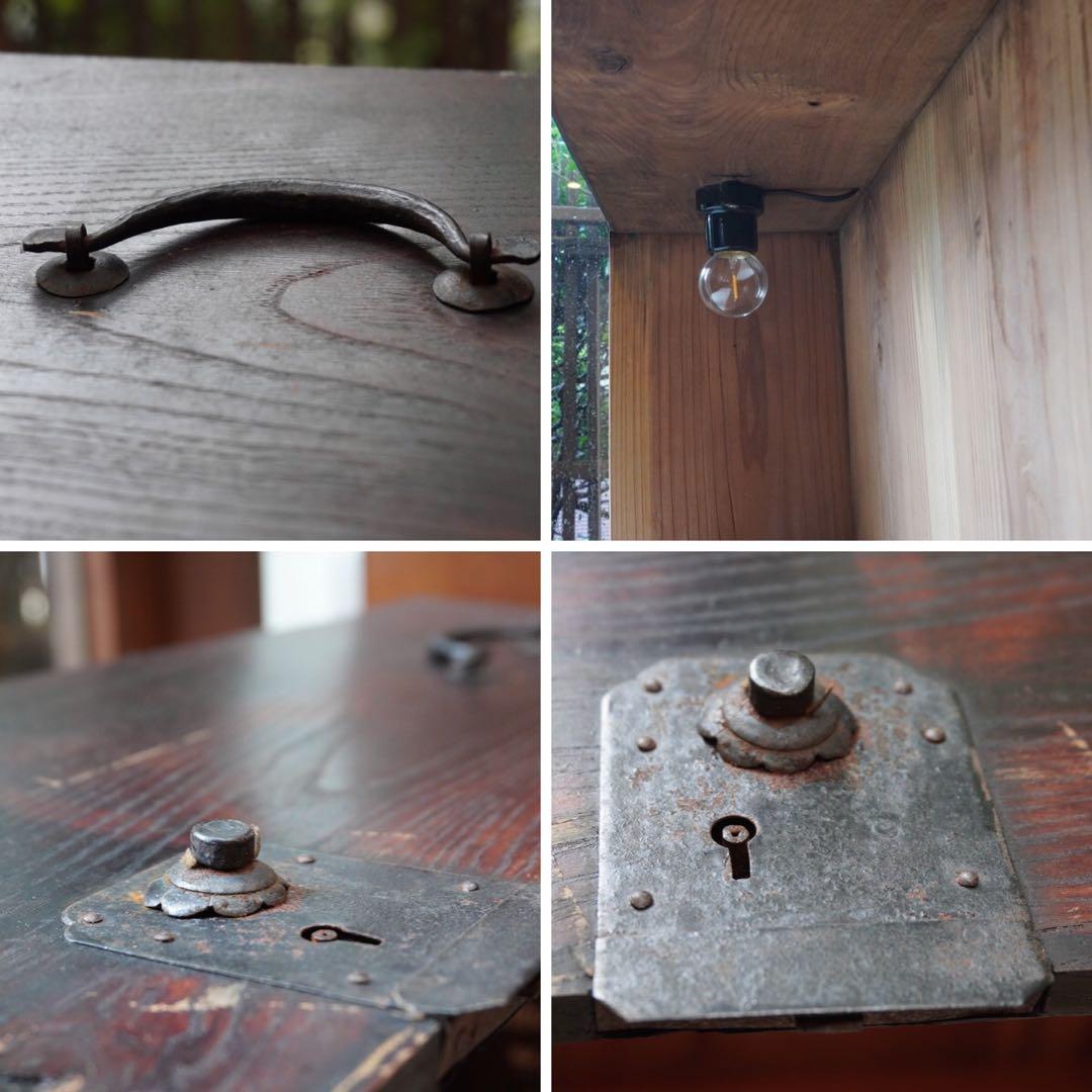 《 古民家cafeの 照明　》スタンドライトフィラメントLED 漆塗 什器