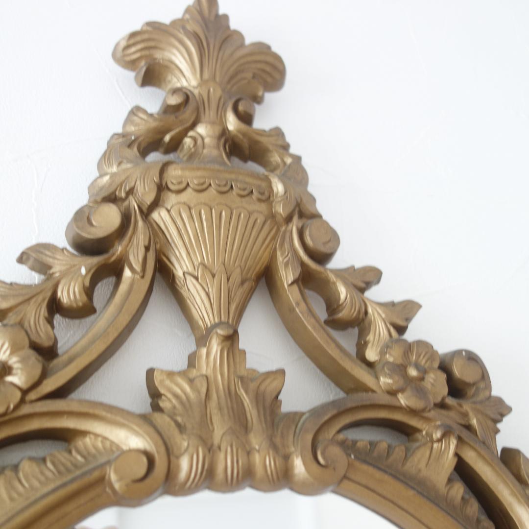 アメリカ製◆ヴィンテージ 70年代　BURWOOD社製 デコラティブ 壁掛ミラー