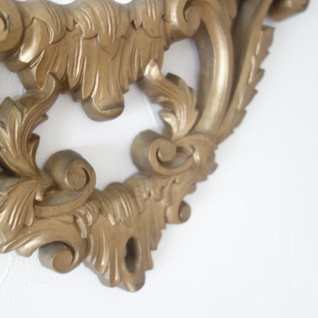 アメリカ製◆ヴィンテージ 70年代　BURWOOD社製 デコラティブ 壁掛ミラー