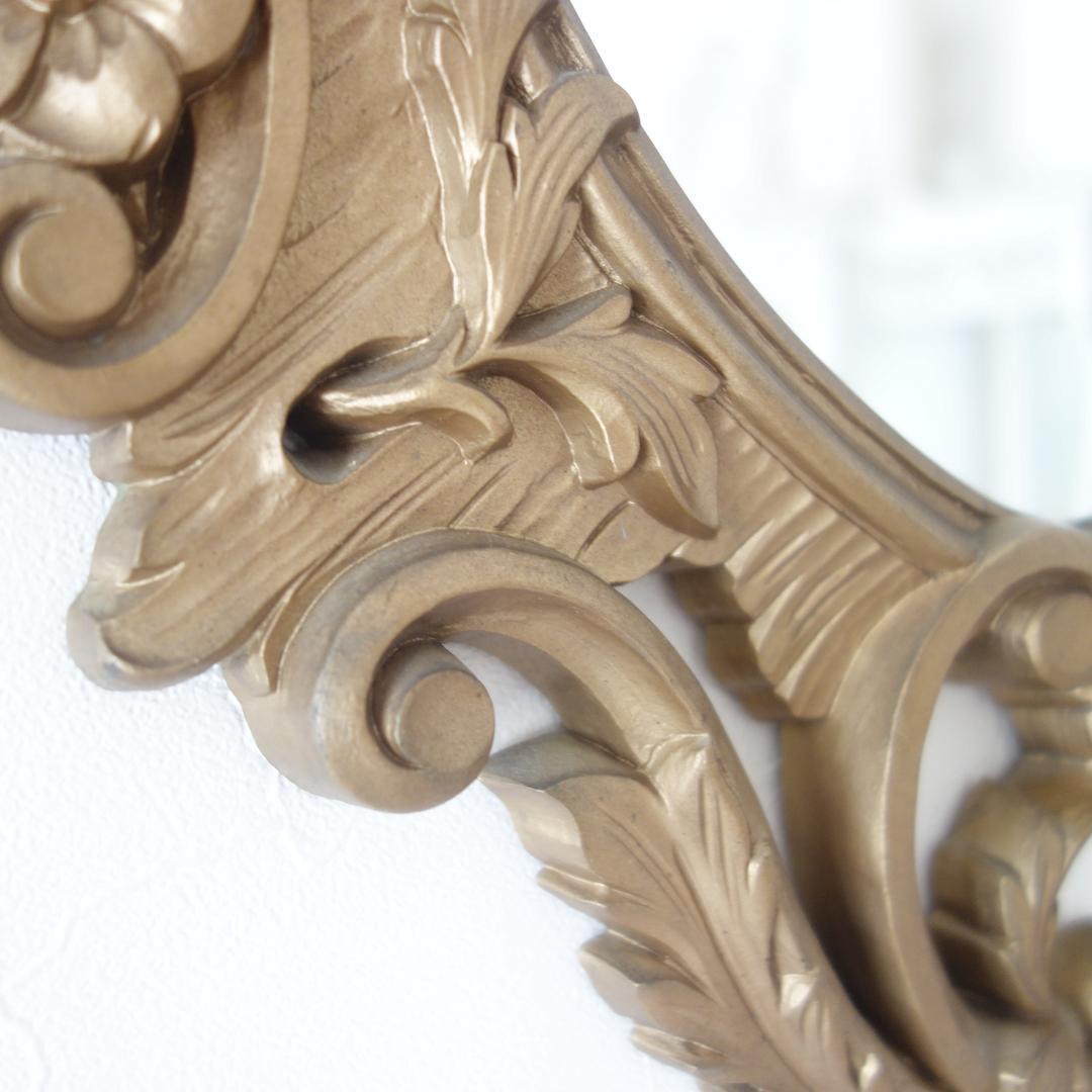 アメリカ製◆ヴィンテージ 70年代　BURWOOD社製 デコラティブ 壁掛ミラー