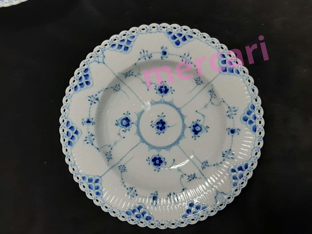 ②ロイヤルコペンハーゲン ブルーフルーテッド フルレース 23cm 2枚セット