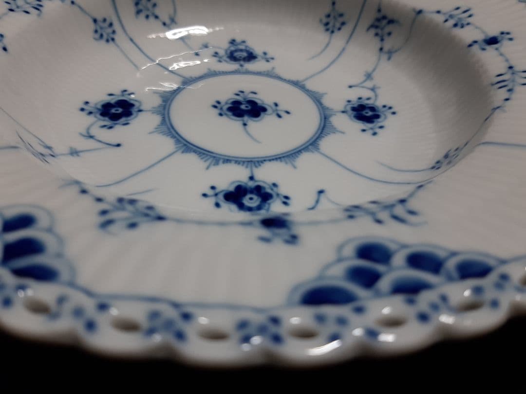 ②ロイヤルコペンハーゲン ブルーフルーテッド フルレース 23cm 2枚セット