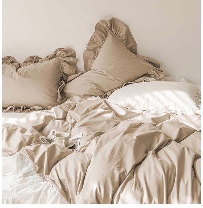 高級 寝具セット シングルカバー3点セット 綿 ダブル4点セット フリル 北欧風