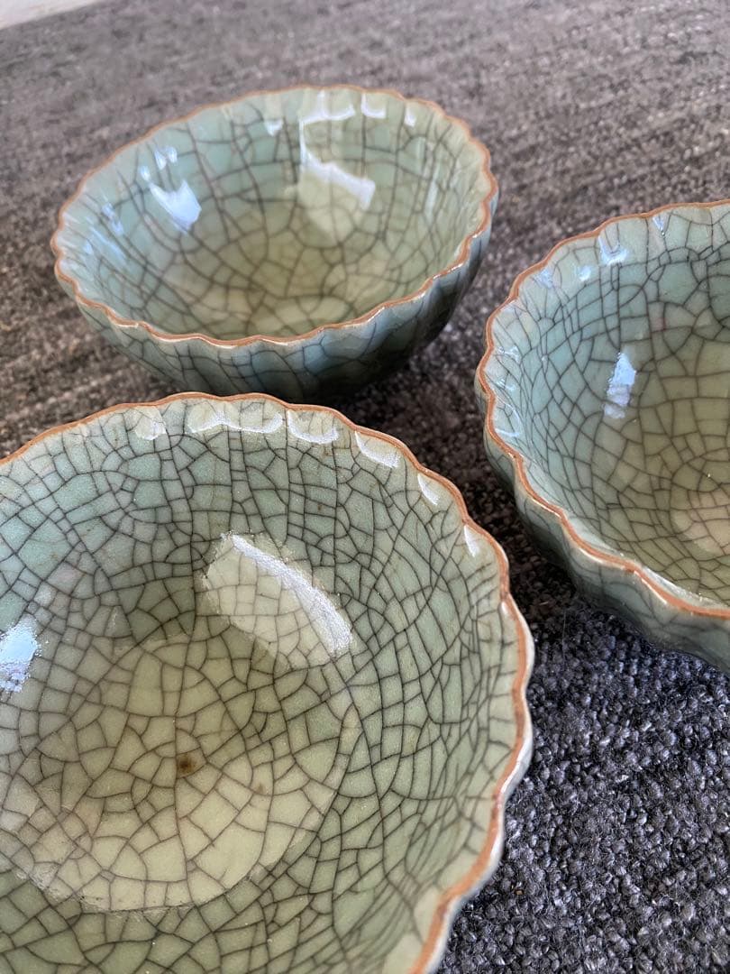 茶碗　3つ　青磁　骨董