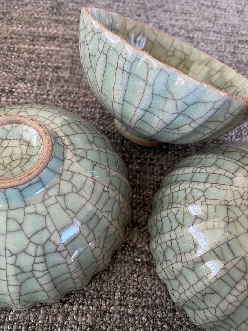 茶碗　3つ　青磁　骨董