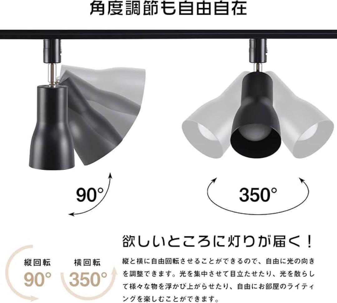 ダクトレール【1.5m】＋スポットライトカバー口金E26【4個】セット