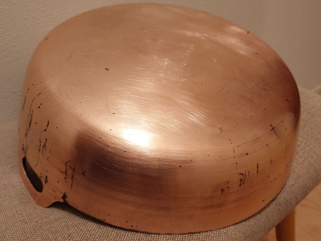 純銅製 業務用 大型 銅鍋 極厚 天ぷら鍋 33cm 送料込み